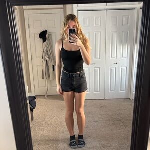 Fashion Nova Black Jean Shorts